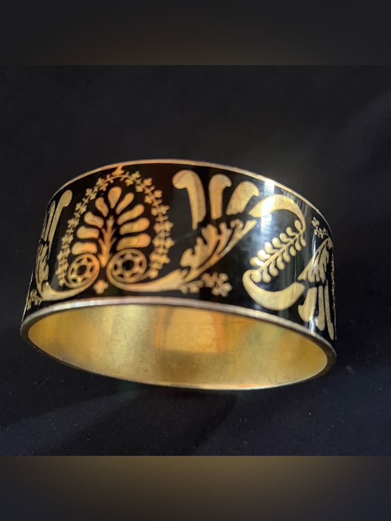 Museum Of Modern Art Mma 1989 Gold Plated Art Deco Bangle Bracelet - As Is